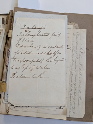 Lot 283 - Medical Receipts. A manuscript pharmaceutical and veterinary receipts book, circa 1820-1830