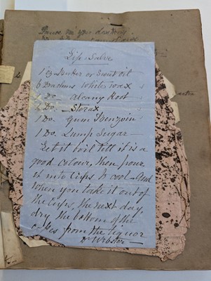 Lot 283 - Medical Receipts. A manuscript pharmaceutical and veterinary receipts book, circa 1820-1830