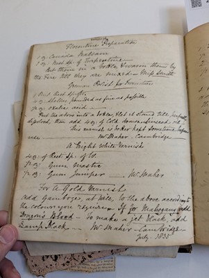 Lot 283 - Medical Receipts. A manuscript pharmaceutical and veterinary receipts book, circa 1820-1830