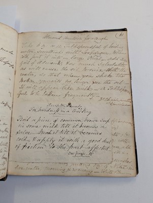 Lot 283 - Medical Receipts. A manuscript pharmaceutical and veterinary receipts book, circa 1820-1830