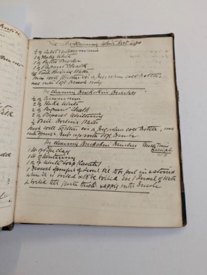 Lot 283 - Medical Receipts. A manuscript pharmaceutical and veterinary receipts book, circa 1820-1830