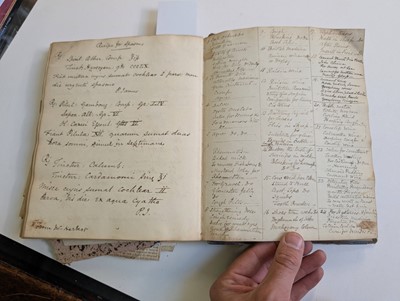Lot 283 - Medical Receipts. A manuscript pharmaceutical and veterinary receipts book, circa 1820-1830