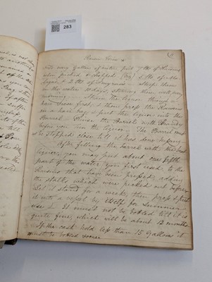 Lot 283 - Medical Receipts. A manuscript pharmaceutical and veterinary receipts book, circa 1820-1830