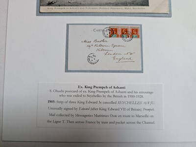 Lot 471 - Seychelles. 'King Prempeh of Ashanti and Followers (Political Prisoners), Mahé, Seychelles'