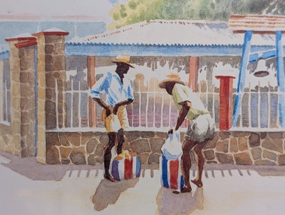Lot 293 - Seychelles curios & ephemera. An assortment of pictures, prints, modern scrapbook...