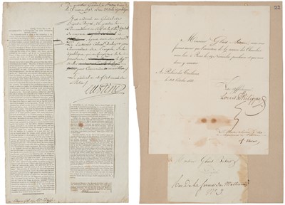 Lot 319 - Louis Philippe I (1773-1850), King of the French 1830-48. Document Signed, 1832 + others