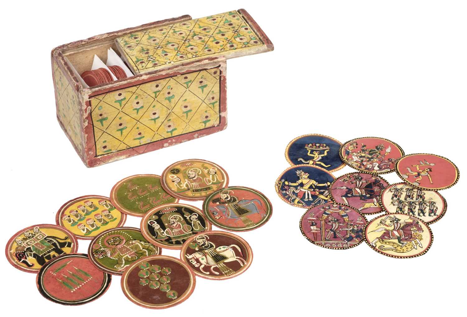 Lot 508 - Indian playing cards. Mogul Ganjifa, Rajasthan (type I), circa 1950?, & 7 others