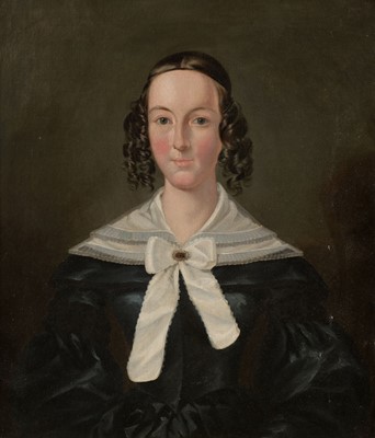 Lot 76 - English School. Portrait of a Woman, circa 1840