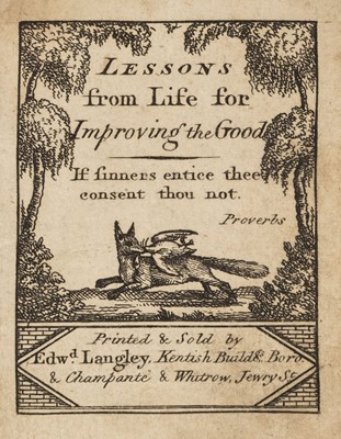 Lot 430 - Langley (Edward). Lessons from Life for Improving the Good, 1806