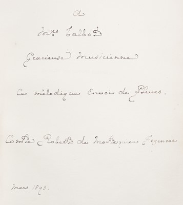 Lot 697 - Montesquiou (Comte Robert de). Le Chef des Odeurs Suaves, 1893