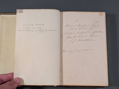 Lot 12 - Fore-edge painting. Italy, A Poem by Samuel Rogers, London: T. Cadell, Strand; and E. Moxon, 64, New Bond Street., 1830