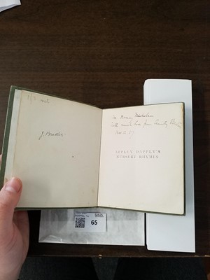 Lot 65 - Potter (Beatrix). Appley Dapply's Nursery Rhymes, 1917, inscribed by Beatrix Potter