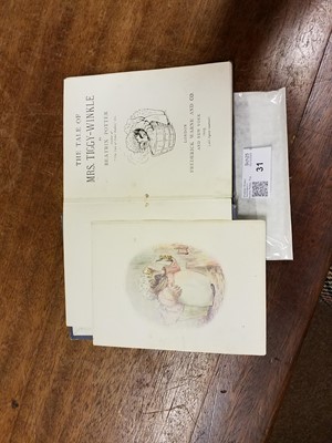 Lot 31 - Potter (Beatrix). The Tale of Mrs. Tiggy-Winkle, 1st deluxe edition, 1905