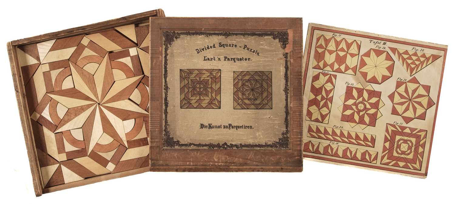 Lot 461 - Puzzle Game. Divided Square Puzzle, L'art's Parqueter, Die Kunst zu Parquetiren, circa 1860