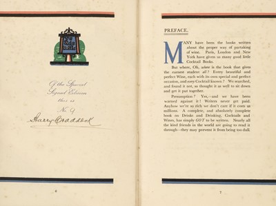 Lot 726 - Craddock (Harry). The Savoy Cocktail Book..., being compiled by Harry Craddock of the Savoy Hotel