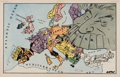 Lot 112 - Europe. Low (David), Untitled Satirical Map of Cold War Europe, The Picture Post, 1952