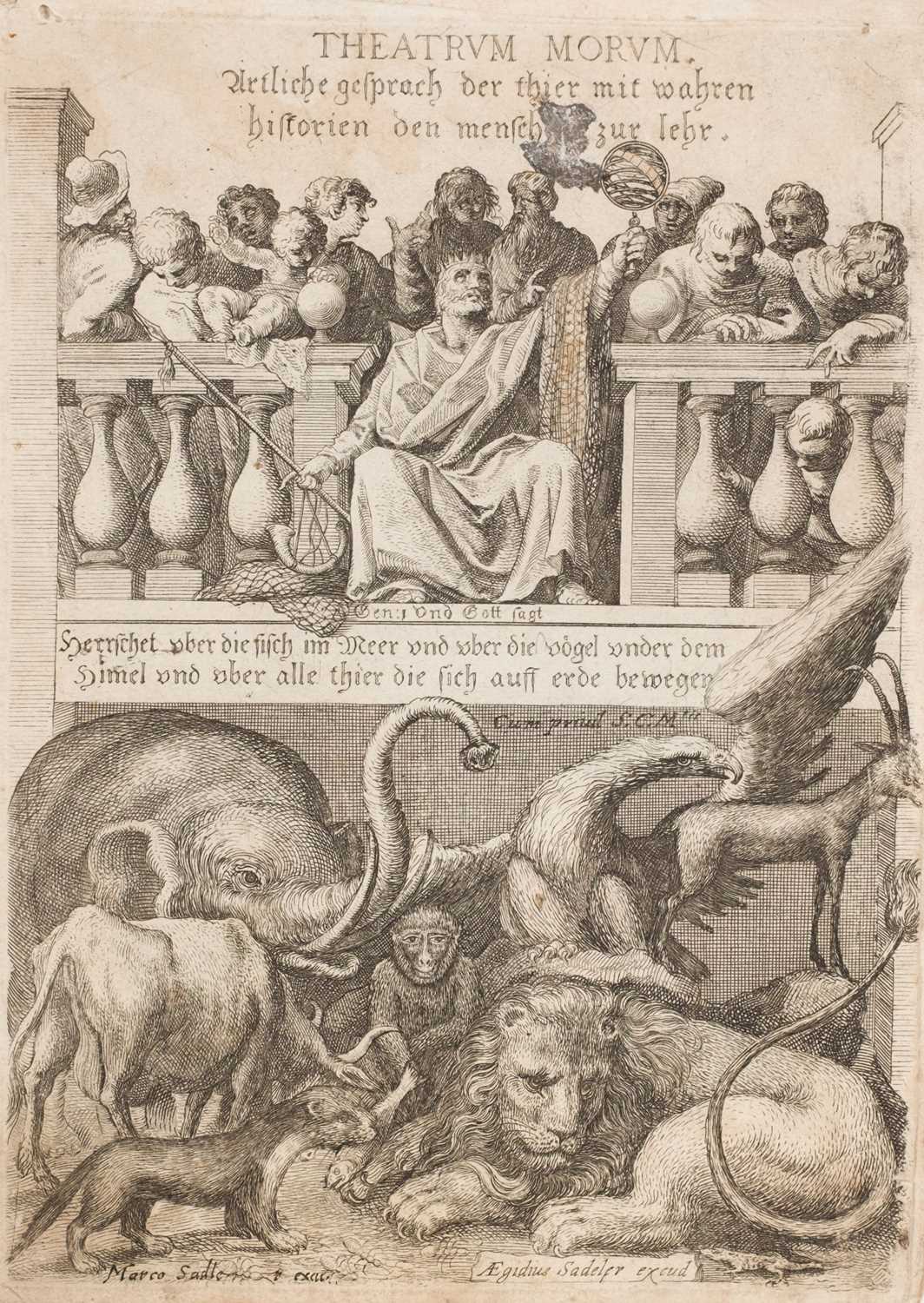 Lot 11 - Sadeler (Aegidius, circa 1570-1629). Theatrum Morum, 1608