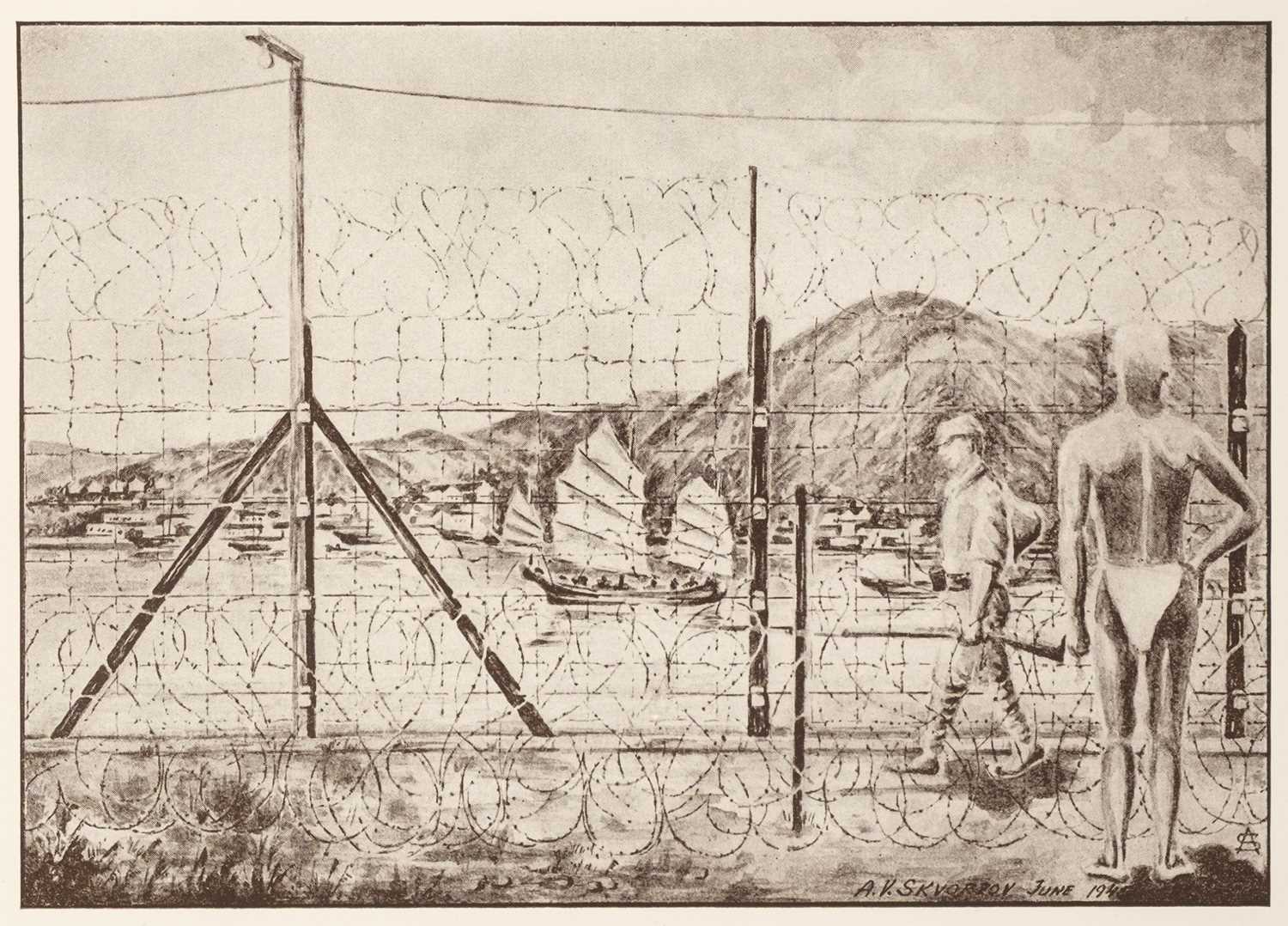 Lot 35 - Skvorzov (Lieutenant A.V.). Chinese ink and brush sketches of Prisoner of War camp..., 1945