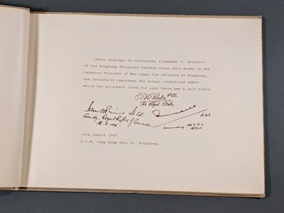 Lot 35 - Skvorzov (Lieutenant A.V.). Chinese ink and brush sketches of Prisoner of War camp..., 1945