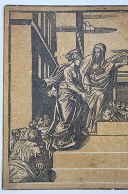 Lot 7 - Georg Matheus (active 1554-1572). Martha and Magdalen Ascending the Steps, 1480-1534