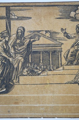 Lot 7 - Georg Matheus (active 1554-1572). Martha and Magdalen Ascending the Steps, 1480-1534