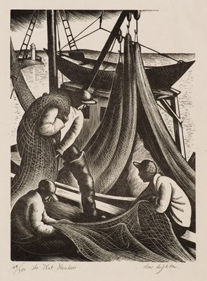 Lot 255 - Leighton (Clare, 1899-1989). The Net Menders, 1948