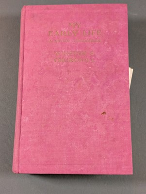 Lot 358 - Churchill (Winston S.). My Early Life, a roving commission, reprint, 1937