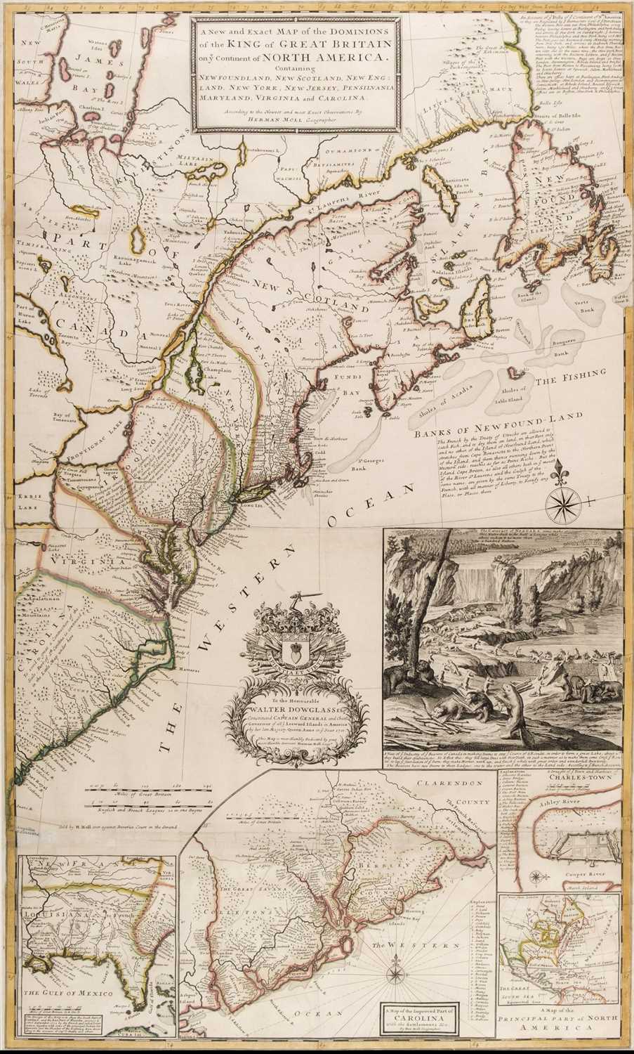 Lot 134 - Moll (Herman). A New Exact Map of the Dominions of the King of Great Britain..., circa 1715