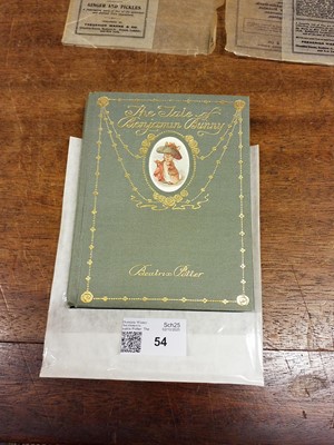Lot 54 - Potter (Beatrix). The Tale of Benjamin Bunny, deluxe edition, with glassine wrapper