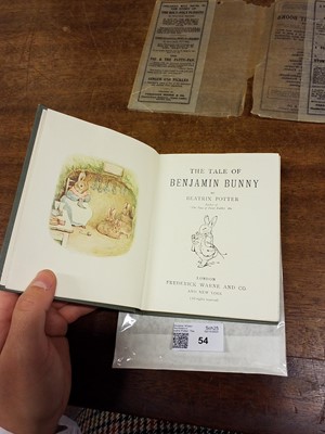 Lot 54 - Potter (Beatrix). The Tale of Benjamin Bunny, deluxe edition, with glassine wrapper