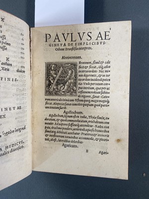 Lot 219 - Paulus Aegineta. Pharmaca simplicia, Othone Brunfelsio interprete, 1531