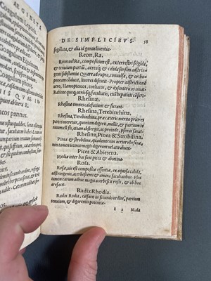 Lot 219 - Paulus Aegineta. Pharmaca simplicia, Othone Brunfelsio interprete, 1531