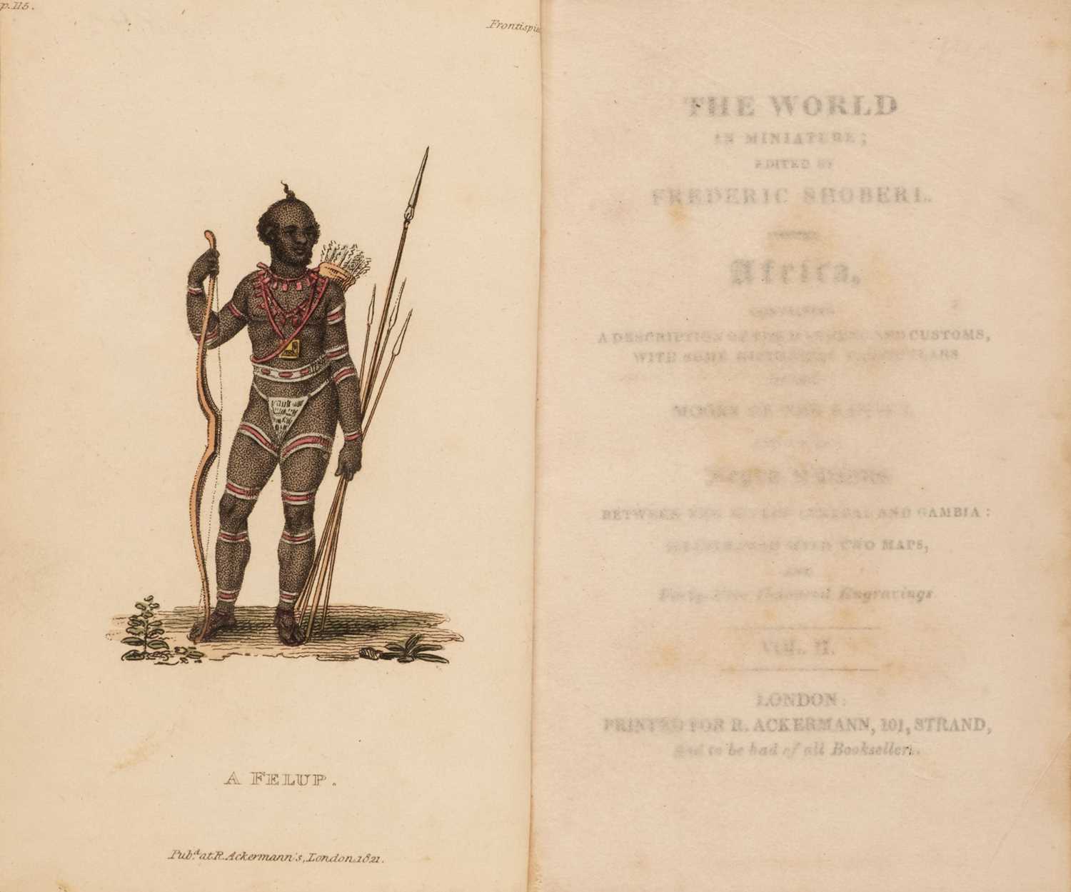 Lot 34 - Shoberl (Frederic). The World in Miniature..., Africa..., (volume 2, 3 & 4 only), circa 1820