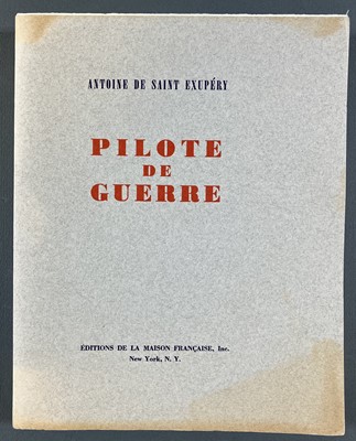 Lot 780 - Saint-Exupéry (Antoine de). Pilote de guerre (Flight to Arras), 1st edition, New York, [1942]
