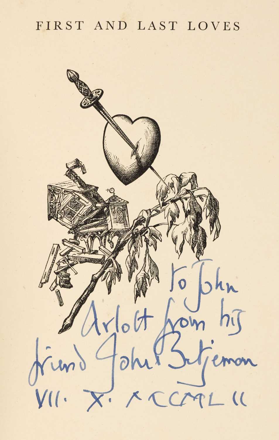 Lot 704 - Betjeman (John, 1906-1984). First and Last Loves, 1st edition, 1952