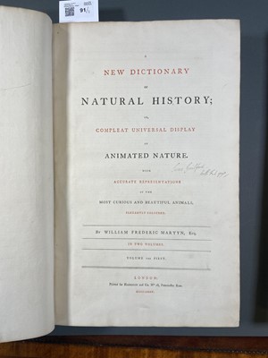 Lot 91 - Martyn (William Frederic). A New Dictionary of Natural History..., 1785