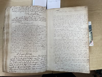 Lot 265 - Cookery Manuscript. A Book of receipts Sept: ye 30th 1695, compiled by Alice Phelipps, 1695-1840