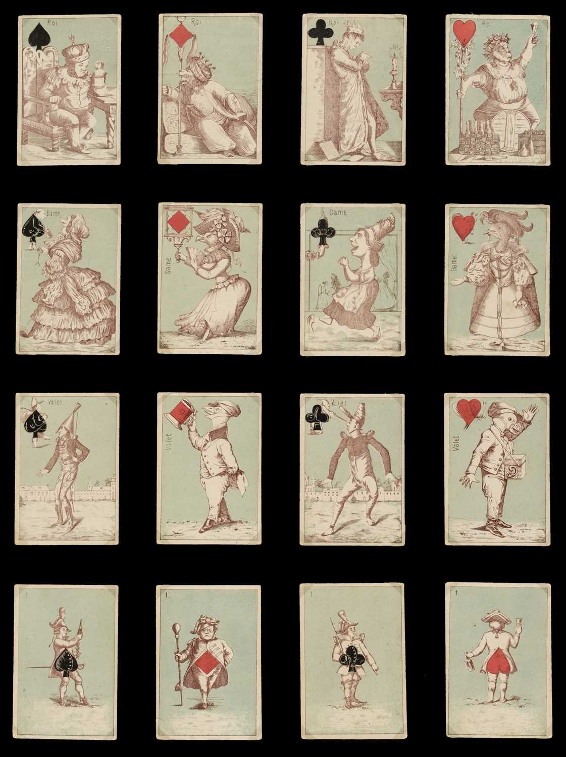 Lot 521 - Transformation cards. A deck of humorous