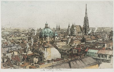 Lot 260 - Kasimir (Luigi, 1881-1962). Wien, colour etching with aquatint and five others