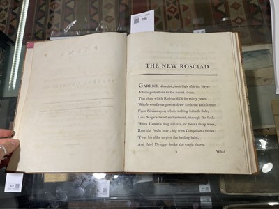 Lot 286 - Leigh (James Henry). Poems on Several Occasions, 1st edition, London: T. Hookham, 1790