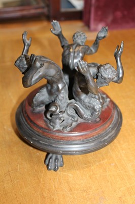 Lot 580 - Grand Tour. A continental bronze base, 19th century