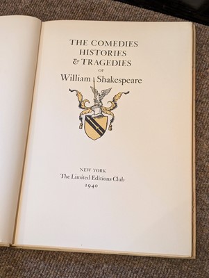 Lot 357 - Shakespeare (William). The Comedies and Histories, 37 volumes, The Limited Editions Club, 1939