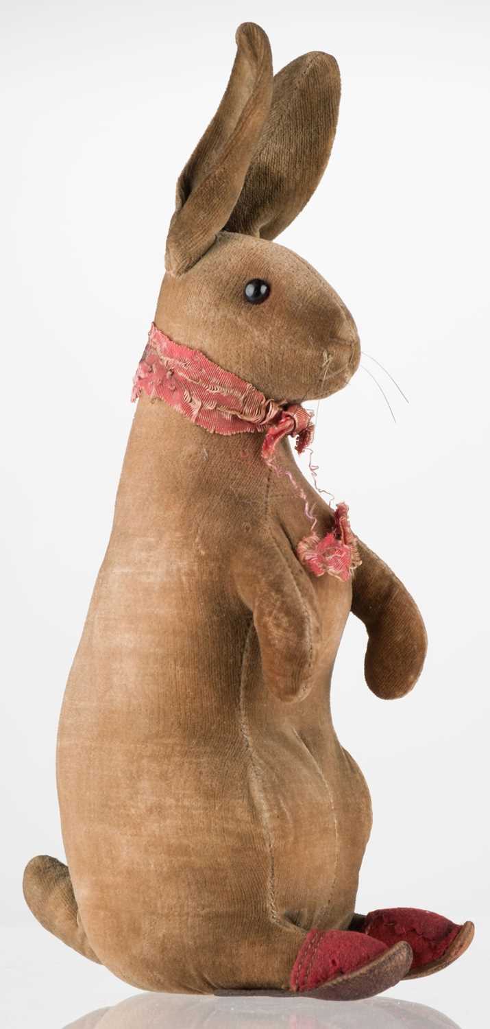 Steiff Brown Rabbit Lot 130 - Steiff. Rabbit, standing to attention, circa