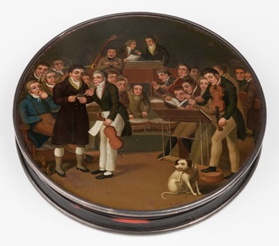 Lot 586 - Stobwasser. A German Stobwasser circular box circa 1810