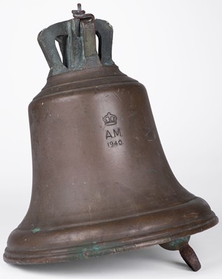 Lot 105 - Scramble bell. A WWII RAF aerodrome station bell dated 1940