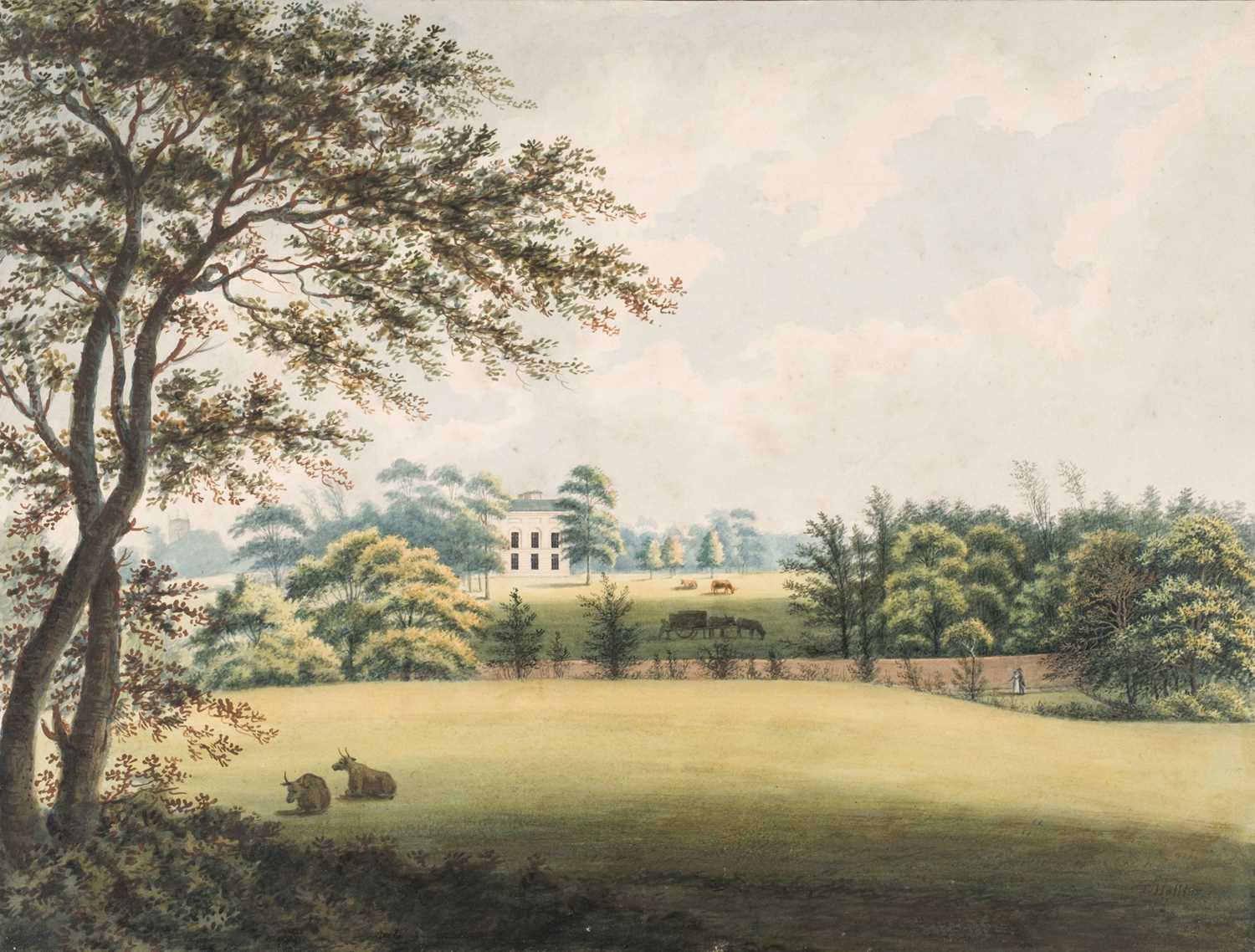 Lot 40 - Hollins (Thomas, active late 18th/early 19th century). Four Views of Moseley Hall, 1795