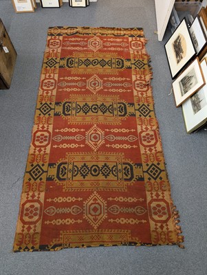 Lot 450 - Kilim. A pair of large curtains, 19th century