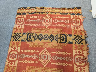 Lot 450 - Kilim. A pair of large curtains, 19th century