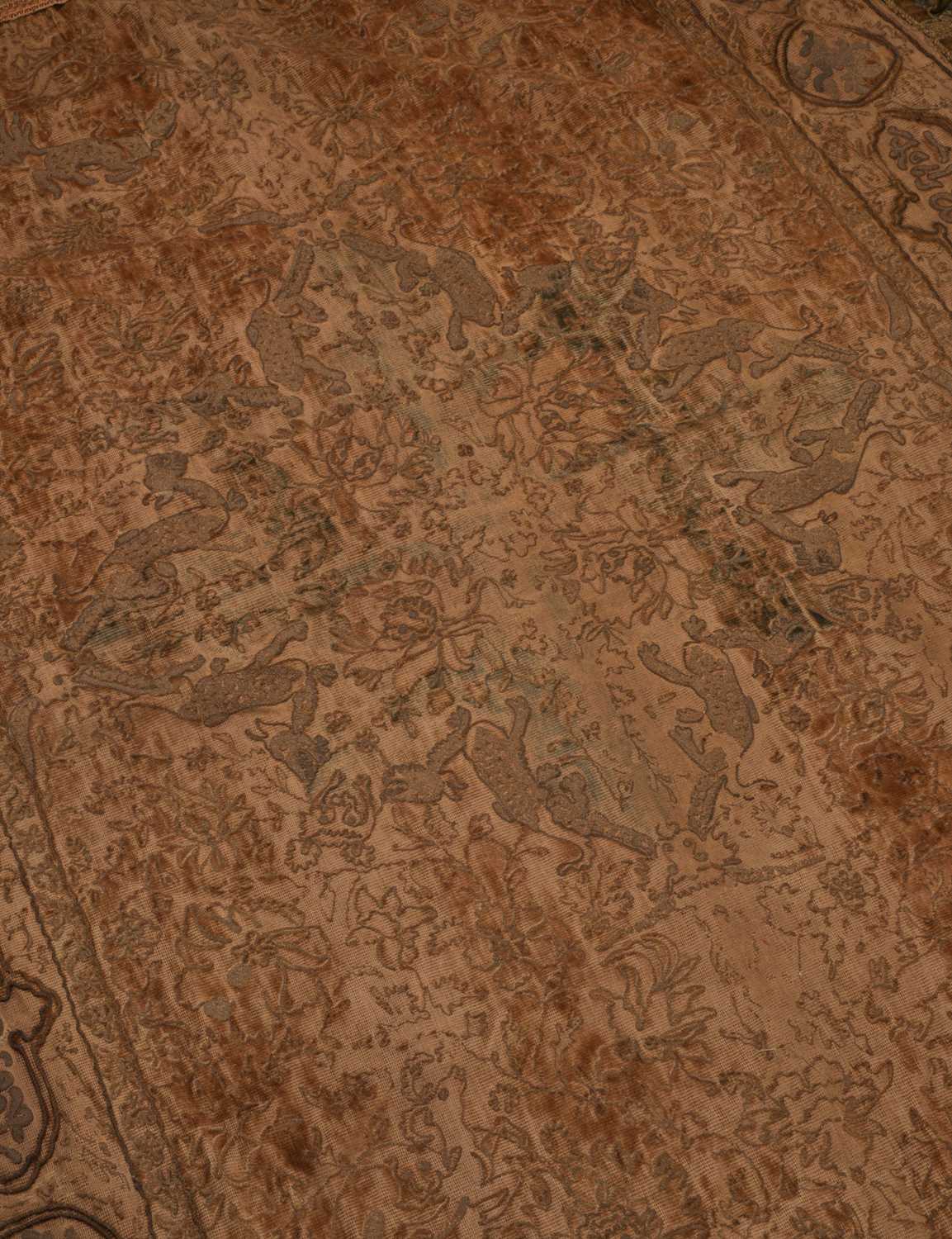 Lot 432 - Curtains. A pair of large embroidered curtains, probably Middle Eastern, early-mid 19th century