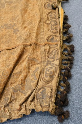 Lot 432 - Curtains. A pair of large embroidered curtains, probably Middle Eastern, early-mid 19th century